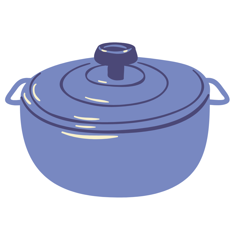 Blue Cooking Pot with Lid